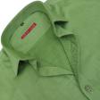 Self Design Green Shirt : Slim