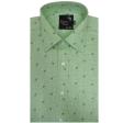 Print Green Shirt : Party