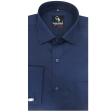 Self Design Navy Blue Shirt : Business