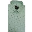 Print Green Shirt : Party