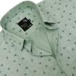 Print Green Shirt : Party