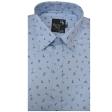 Print Blue Shirt : Party