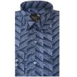 Print Blue Shirt : Party