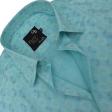 Print Aqua Blue Shirt : Party