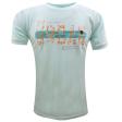 Print Aqua Blue T-shirt : Itutu (Slim Fit)