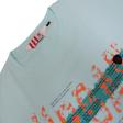 Print Aqua Blue T-shirt : Itutu (Slim Fit)