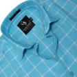 Checks Aqua Blue Shirt : Business