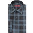 Checks Dark Gray Shirt : Slim