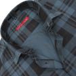 Checks Dark Gray Shirt : Slim