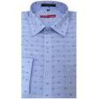 Self Design Light Blue Shirt : Slim