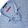 Self Design Light Blue Shirt : Slim