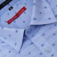 Self Design Light Blue Shirt : Slim