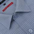Self Design Dark Blue Shirt : Slim