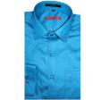 Self Design Blue Shirt : Slim