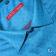 Self Design Blue Shirt : Slim