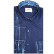 Handpainted Navy Blue Shirt : Ditto