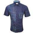 Handpainted Navy Blue Shirt : Ditto