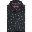 Print Black Shirt : Slim