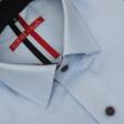 Self Design Blue Shirt : Slim