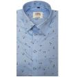Print Blue Shirt : Ditto