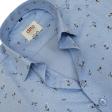 Print Blue Shirt : Ditto