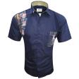 Handpainted Navy Blue Shirt : Ditto