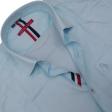 Self Design Aqua Blue Shirt : Slim