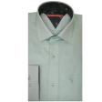 Self Design Aqua Blue Shirt : Slim