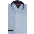 Self Design Light Blue Shirt : Slim