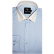 Self Design Light Blue Shirt : Business