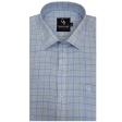 Checks Light Blue Shirt : Business