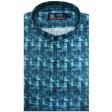 Print Blue Shirt : Party