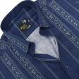Print Blue Shirt : Party