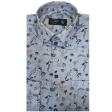 Print Blue Shirt : Ditto