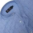 Print Blue Shirt : Party