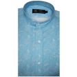 Print Blue Shirt : Party