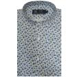 Print Blue Shirt : Party