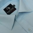 Self Design Aqua Blue Shirt : Business