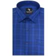 Checks Dark Blue Shirt : Business