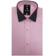 Self Design Pink Shirt : Business