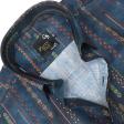 Print Blue Shirt : Party