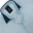 Self Design Blue Shirt : Business