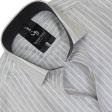 Stripes Light Gray Shirt : Business