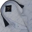 Self Design Blue Shirt : Business