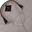 Self Design Peach Shirt : Business