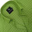 Checks Dark Green Shirt : Business