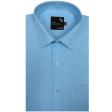 Plain Aqua Blue Shirt : Business