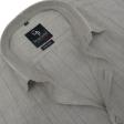 Self Design Fawn Shirt : Business