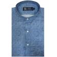 Print Blue Shirt : Party