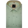Print Green Shirt : Party